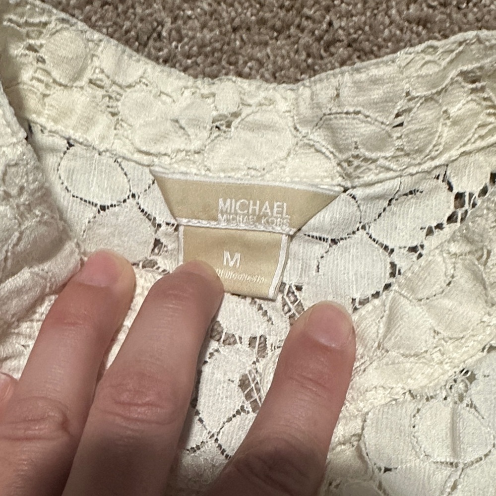 MK embroidered EleButton-Up Top - Picture 2 of 3